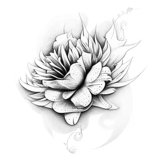 Isabel Barbara Phoenix flowers nature tattoo design idea