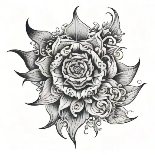 double faced tattoo design idea