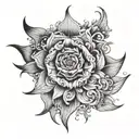 double faced tattoo design idea