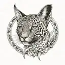 double faced tattoo design idea