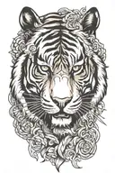 tiger head tattoo design idea