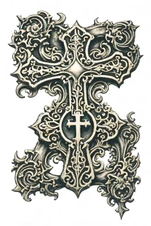Pectoral cross tattoo tattoo design idea