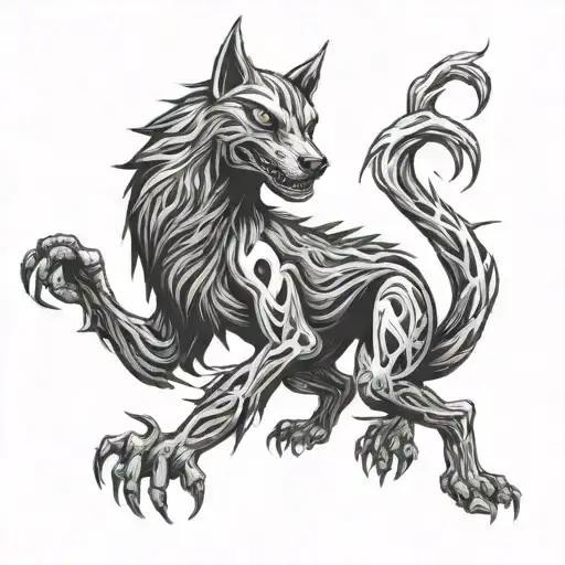 skinwalker tattoo design idea