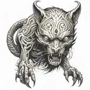 skinwalker tattoo design idea