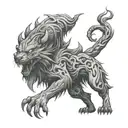 skinwalker tattoo design idea