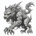 skinwalker tattoo design idea