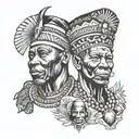iconic African leaders  tattoo design idea