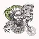 iconic African leaders  tattoo design idea