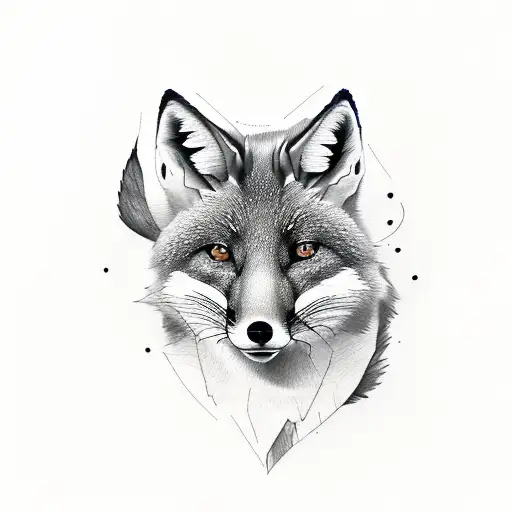 Chest tattoo female upper fox tattoo design idea