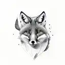 Chest tattoo female upper fox tattoo design idea