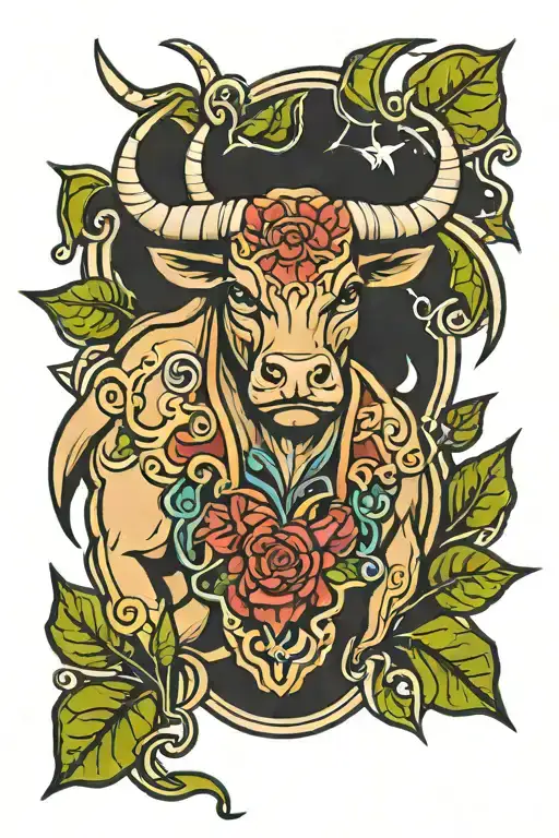 solitude,taurus tattoo design idea