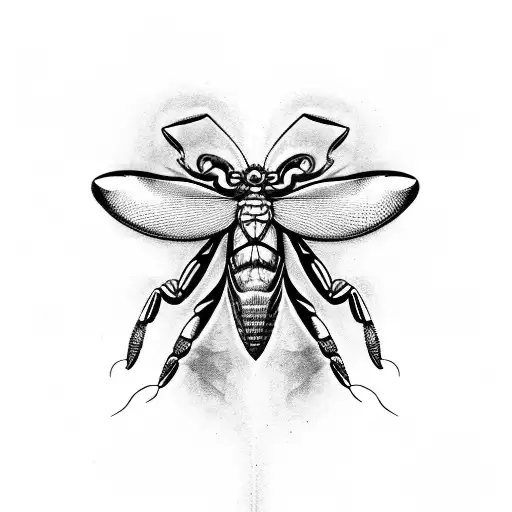 Butterfly matching scorpion tattoo design idea