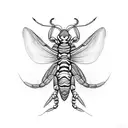 Butterfly matching scorpion tattoo design idea