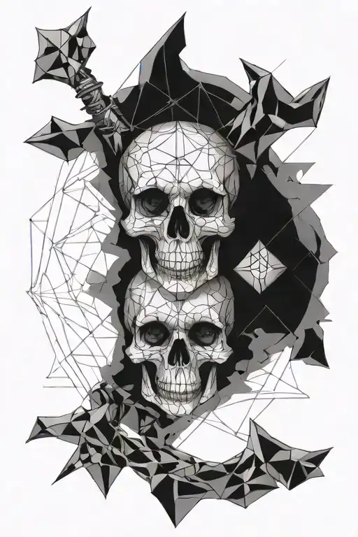 Skulls tattoo design idea