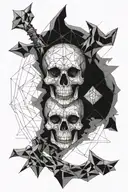 Skulls tattoo design idea