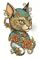 gato tattoo design idea