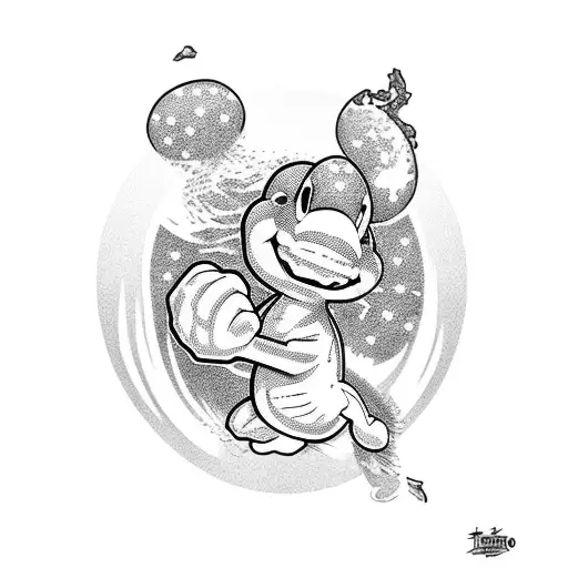 yoshi egg tattoo design idea