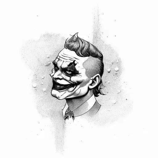 the joker  tattoo design idea