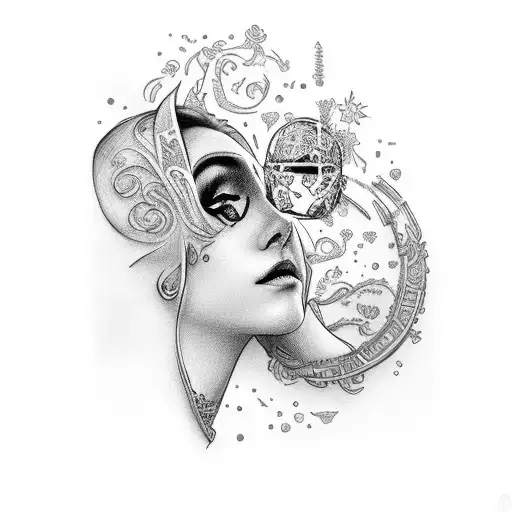 kiss with the name Elizabeth under the kiss tattoo design idea