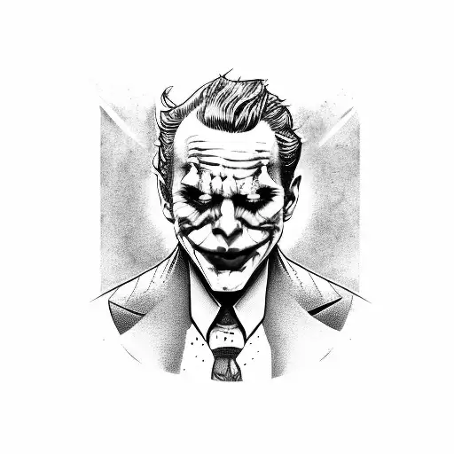 the joker  tattoo design idea