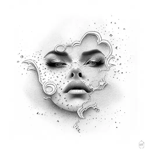 a kiss mark tattoo design idea