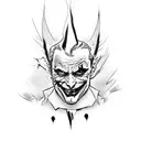 the joker  tattoo design idea