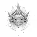 Violet and aster tattoo design idea