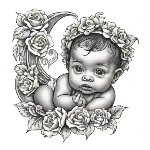 Baby girl venus tattoo design idea
