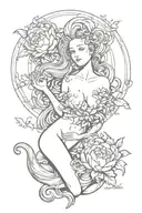 venus love tattoo design idea