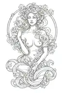 venus love tattoo design idea