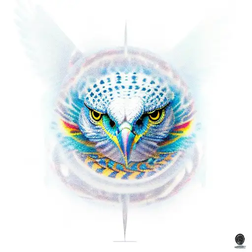 shamanic eagle woman snake kolibrie jaguar tattoo design idea