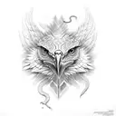 shamanic eagle woman snake kolibrie jaguar tattoo design idea