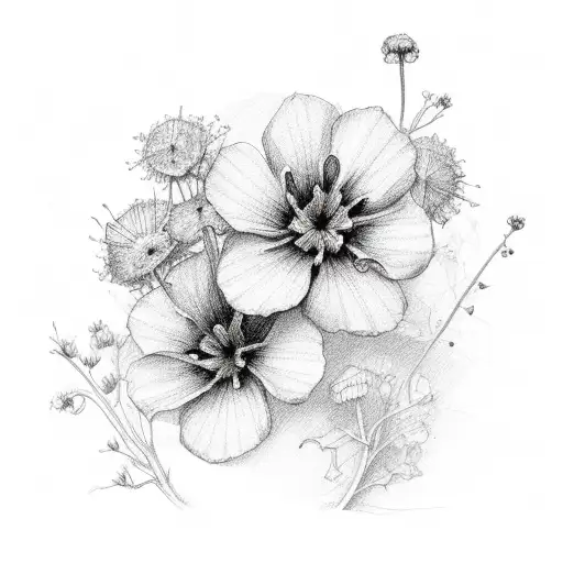 Gypsophila tattoo design idea