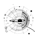 solar system tattoo design idea