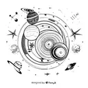 solar system tattoo design idea