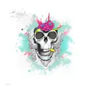monkey sugar scull tattoo design idea