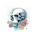 monkey sugar scull tattoo design idea