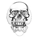 monkey sugar scull tattoo design idea