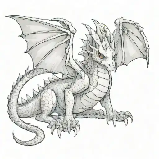 Depression themed dragon tattoo design idea