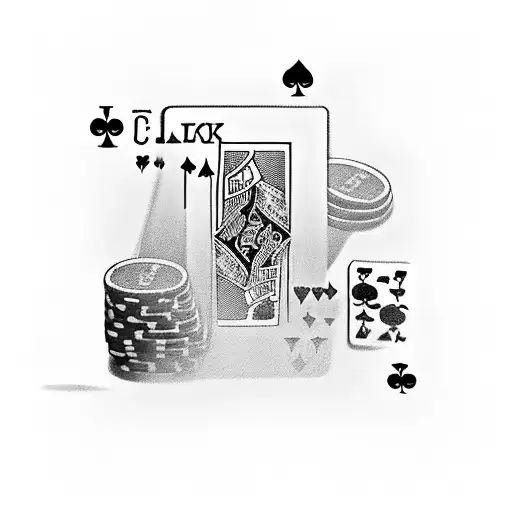 casino, take the risk and beat the odds 2 of spades and 2 of diamonds  tattoo design idea