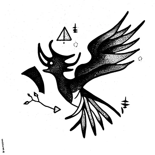 little prince with pheonix and the alchemist tattoo design idea