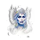 diosa Isis tattoo design idea