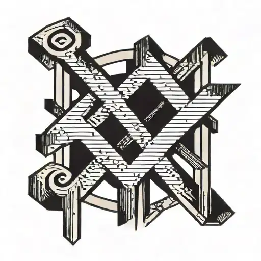 dollar sign behind bars tattoo design idea