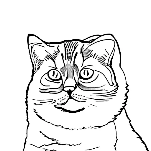 British Shorthair Cat  tattoo design idea