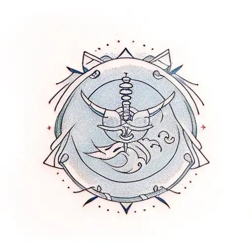 cho ku rei symbol with scorpio constellation tattoo design idea