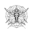reiky symbol with scorpio constellation tattoo design idea