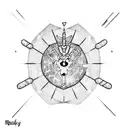 reiky symbol with scorpio constellation tattoo design idea