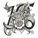 number 10 tattoo design idea