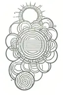 sun bars, pattern forming the shape tattoo design idea