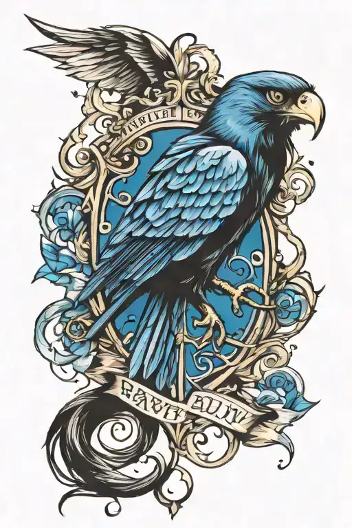 RavenClaw deathly hallows tattoo design idea